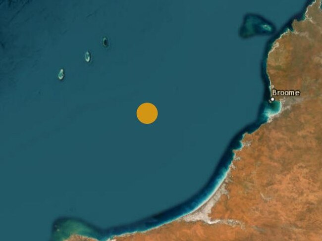 The earthquake hit at around 5pm AWST on Monday April 17. Picture: Geoscience Australia