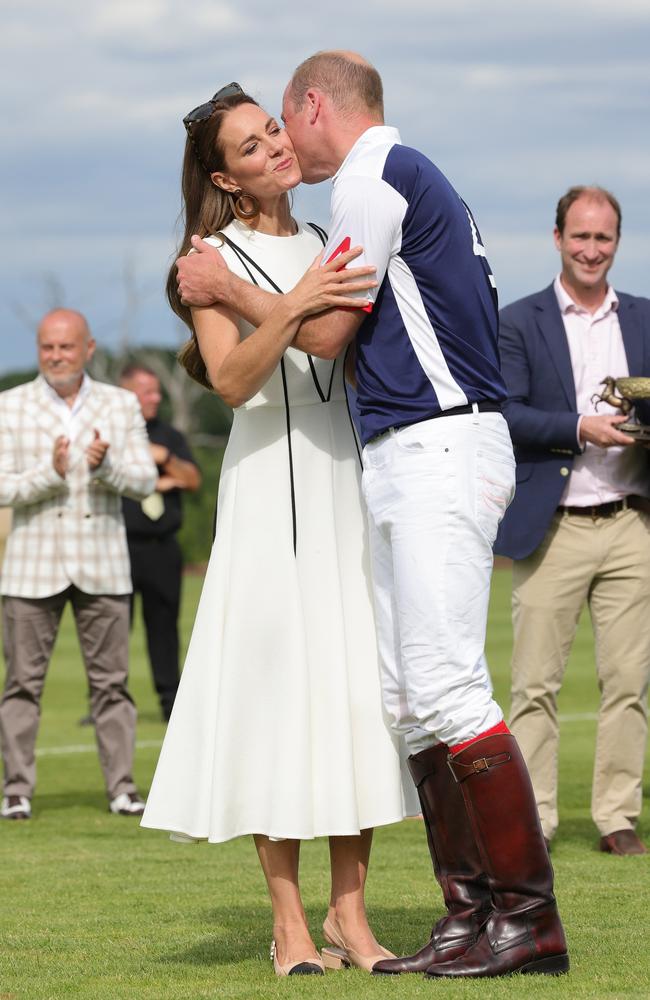 Will planted a kiss on his wife’s cheek in a sweet moment. Picture: Chris Jackson/Getty Images for TLA Worldwide