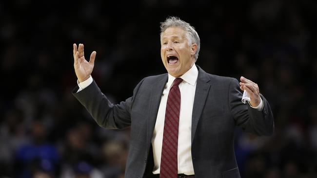 New Boomers coach Brett Brown has set a golden goal for the Tokyo Olympics. Picture: AP Photo/Matt Slocum