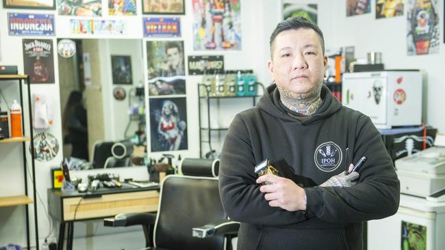 IPOH barber owner Sean Leong. Picture: Jeremy Piper