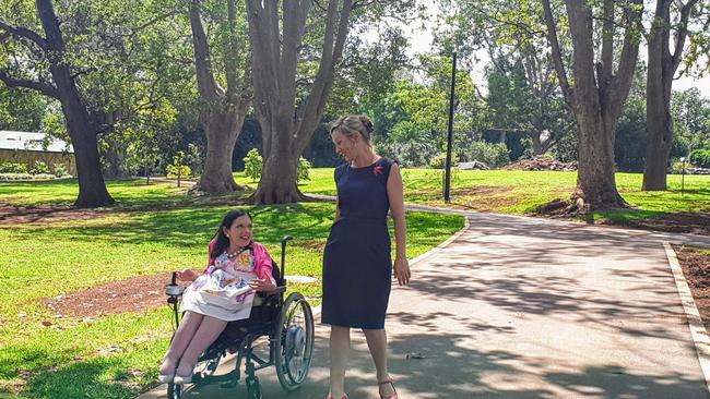 Greens candidate Alyce Nelligan with Queensland Senator Larissa Waters.