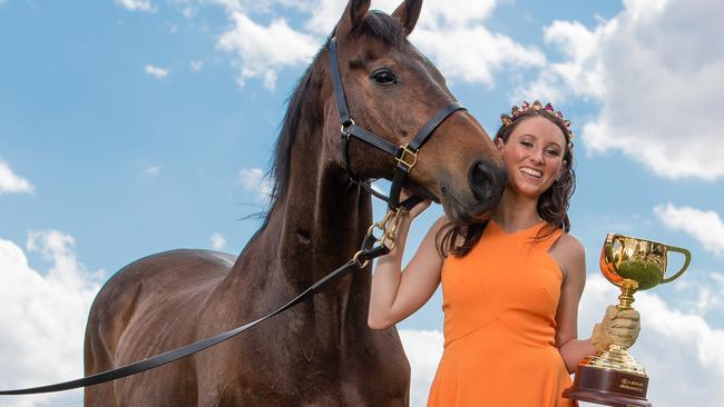 Might And Power (with Katelyn Mallyon) was a popular member of the Living Legends farm in Melbourne. Picture: Jason Edwards