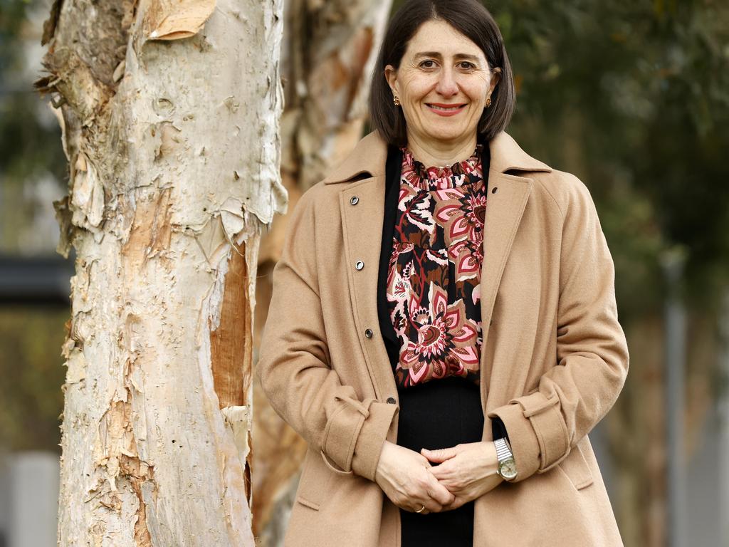 Former NSW Premier Gladys Berejiklian at Optus in Macquarie Park ahead of the upcoming Bush Summit. Picture: Jonathan Ng