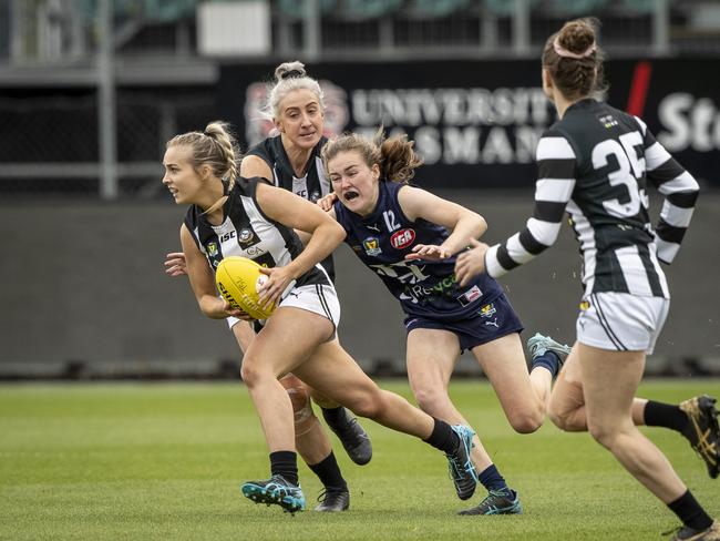 Glenorchy and Launceston contested the 2020 TSLW grand final, but the teams will now play in the SFLW and NTFAW competitions respectively after the collapse of the TSLW. Picture: LUKE BOWDEN