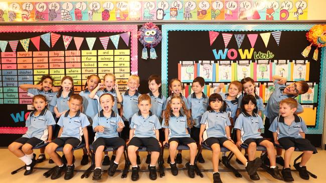 MFY21 - Highland Reserve State School Class B. PREP B BACK ROW (L-R): Zara Elshamy, Chelsea St George, Zarah Po-Ching Tekira, Claire Garlick, Varro Abrahams, Senato Lennon, Jaydah Brown, Lucas Locher, Nolan Jost, Celine Moldovan, Olver Cheyne FRONT ROW (L-R): Layla Howes, Grayson Epiha, Nate Basset, William Frater, Ruby George, Nana Nitta, Afnan Alsaidi, Olly Wedd Photograph : Jason O'Brien