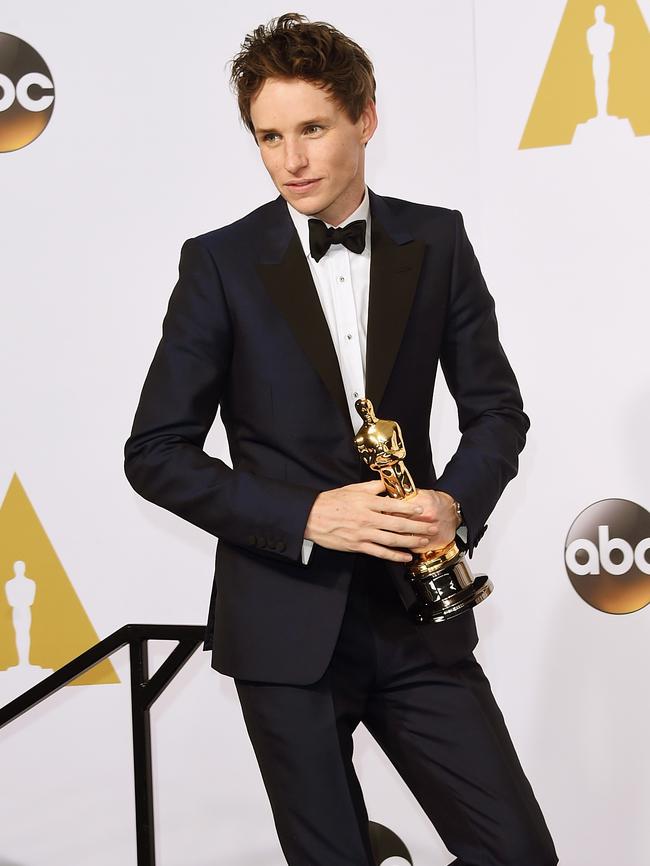 Best Actor winner Eddie Redmayne.