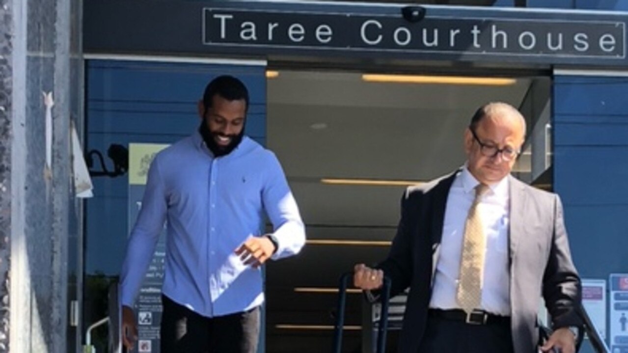 Josh Addo-Carr at Taree Local Court on Friday. Pic Daniel Mills