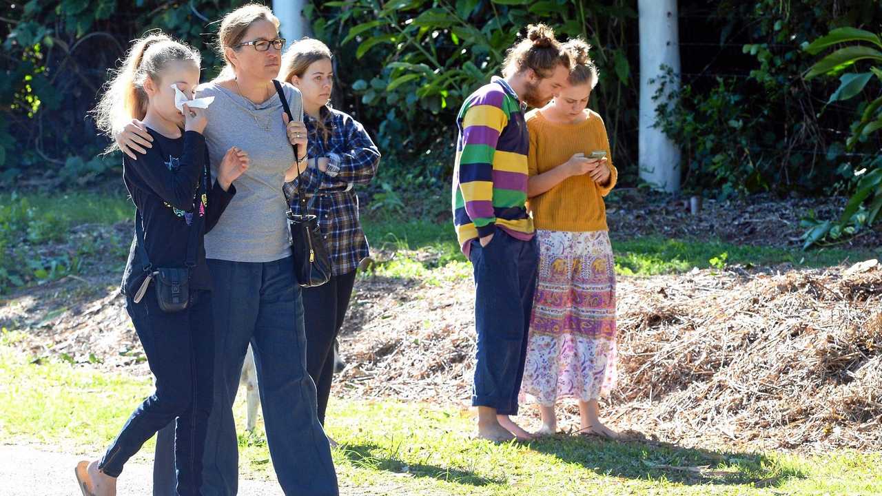 URBAN FOOD STREET CLEARED: Buderim fruit trees destroyed on one of the Sunshine Coast's most iconic streets, outraging residents, (foreground) Zoe Kamarainos and Lisa Edward. Picture: Patrick Woods