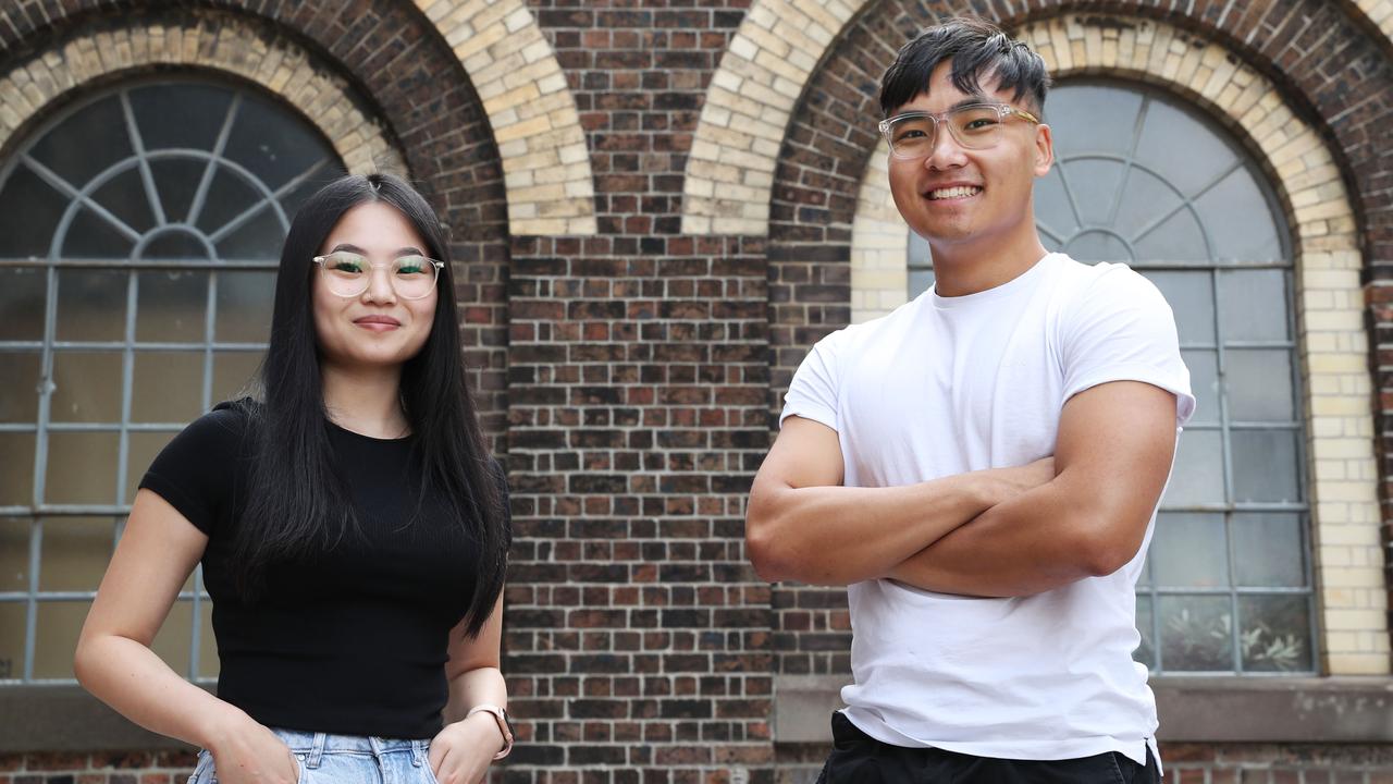 Margie Chi and Nathaniel Tran in Sydney on Wednesday. Picture: John Feder