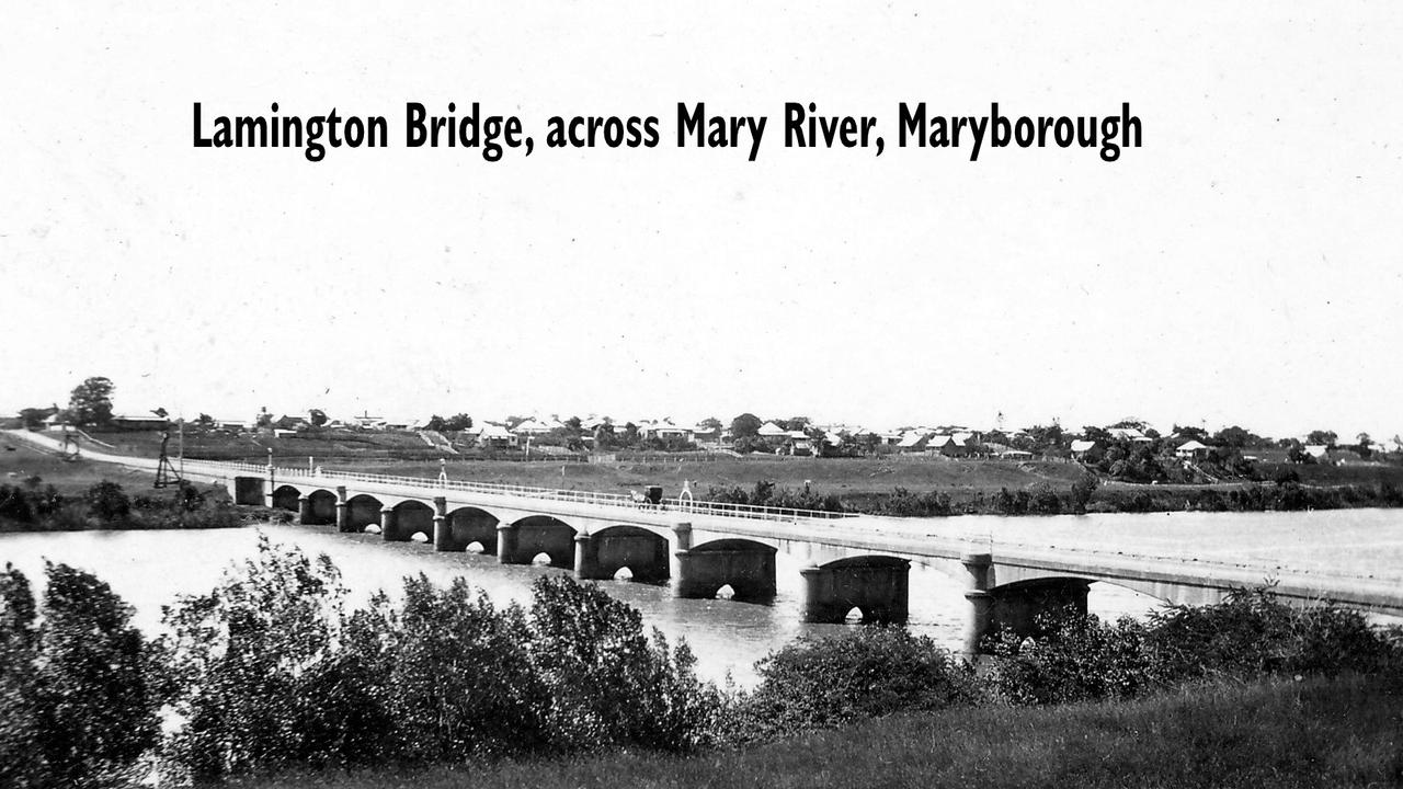 The Lamington Bridge across the Mary River in Maryborough. Pic: Hervey Bay Historical Village and Museum