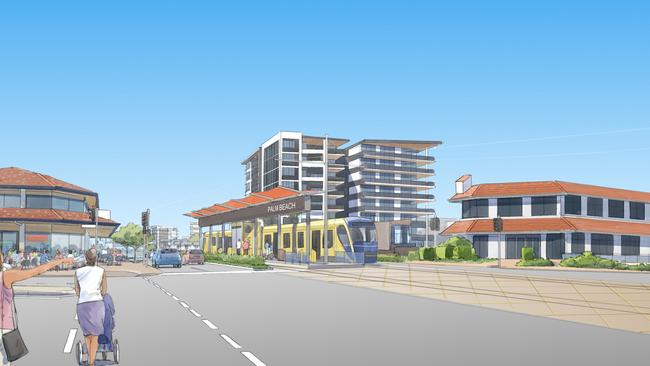 Artist impressions of Gold Coast light rail Stage 4. Picture: Supplied