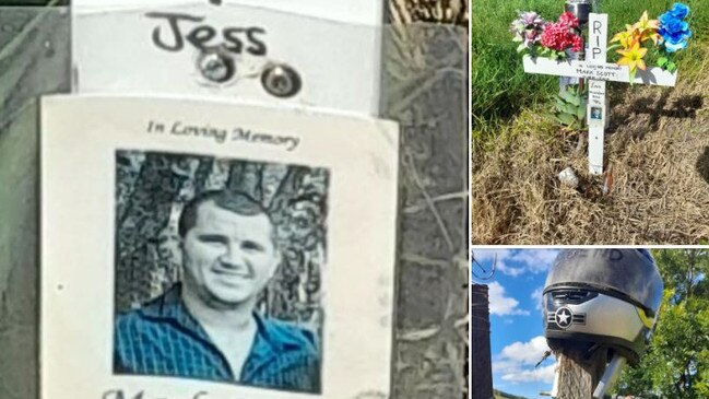 A memorial to a man killed on Gap Road in Cedar Pocket is being temporarily moved during road upgrades. Photos: Ailsa Reid