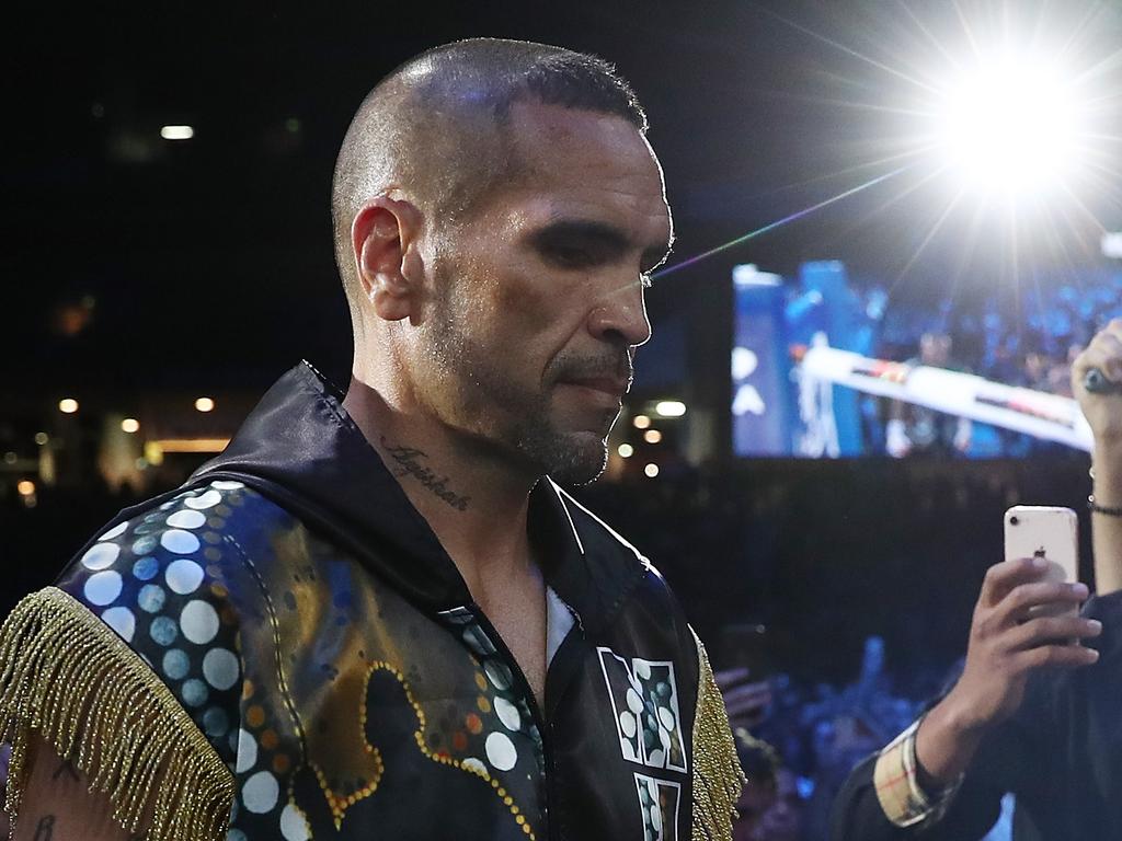 Anthony Mundine arrives for the River City Rumble. (Photo by Chris Hyde/Getty Images)