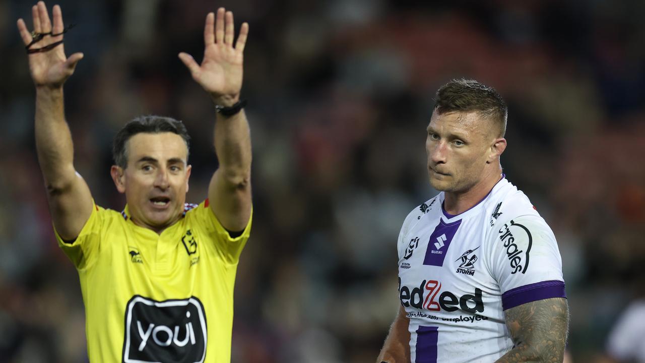 Tariq Sims' sin bin proved costly for the Melbourne Storm. (Photo by Scott Gardiner/Getty Images)