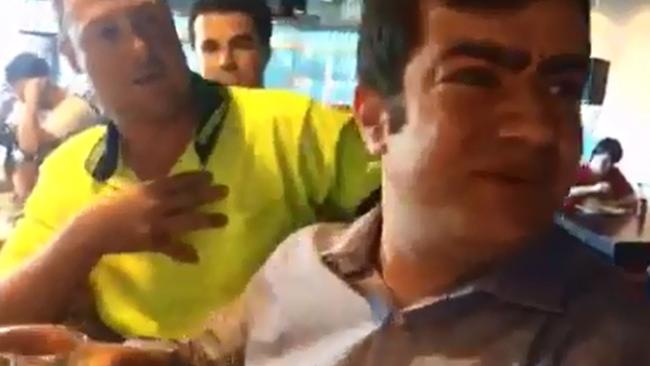 Labor Senator Sam Dastyari was ambushed at a Melbourne pub by a group calling themselves Patriot Blue. (Pic: Facebook)