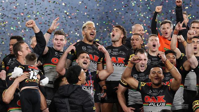 Only 2.7 million viewers watched Penrith win the grand final. Picture: Cameron Spencer/Getty Images