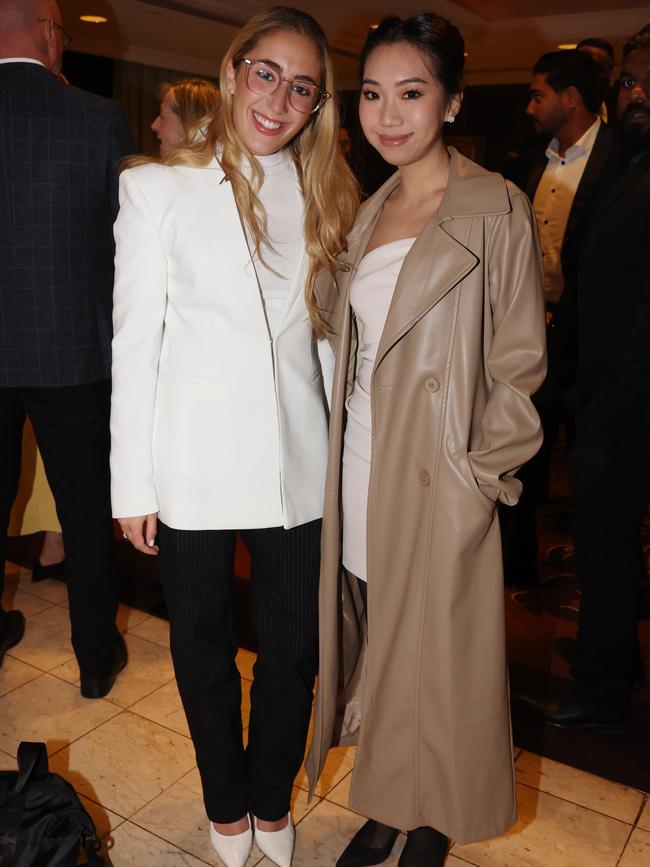 MELBOURNE, AUSTRALIA – MAY 28 2024 Belle Goldman and Rosanna Cham at the CommBank Young Hero Awards held at the Langham Hotel in Melbourne. Picture: Brendan Beckett