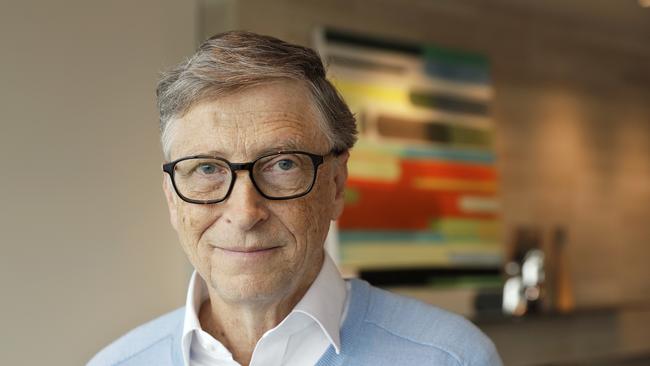 In this Feb. 1, 2018 photo, Microsoft co-founder Bill Gates, with his wife Melinda, poses for a photo before an interview with The Associated Press in Kirkland, Wash. The Gateses, as the world's top philanthropists, are rethinking their work in America as they confront what they consider their unsatisfactory track record on schools, the country's growing inequity and a president they disagree with more than any other. (AP Photo/Ted S. Warren)