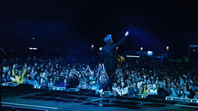 Jack White performing at the debut Harvest Rock festival in Adelaide in November. Picture: David James Swanson