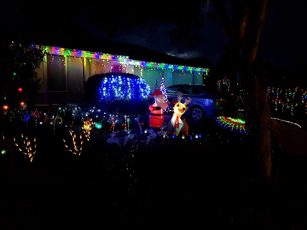 Lights at 7 Henley Circuit, Seaford Rise. Picture: Agnieszka Kendrick