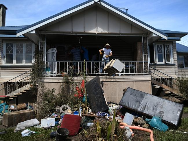 The clean up in Lismore on March 3. Picture: Dan Peled