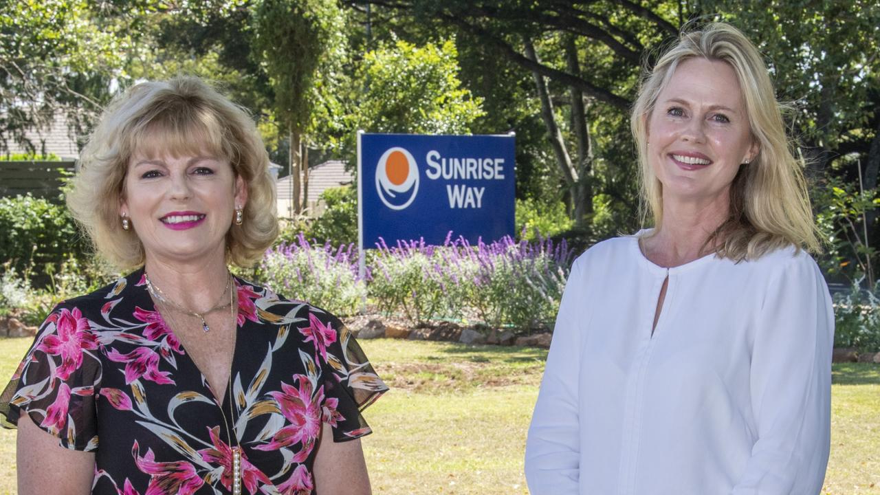 UPCOMING EVENT: Talking at the launch of the Sunrise Way Resilience Breakfast yesterday are House Estate Agents’ Leanne Gillam (left), one of the sponsors of the event, and Sunrise Way CEO Louise Sanderson. Picture: Nev Madsen