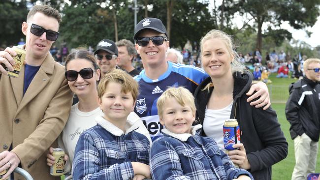 Fans enjoy the atmosphere at the NRL match between Cronulla Sharks and Gold Coast Titans at C.ex Stadium. Photo: Tim Jarrett
