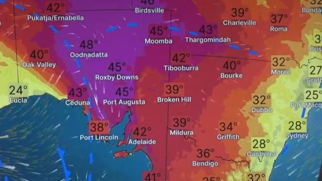 A severe heatwave warning remains in place for South Australia.