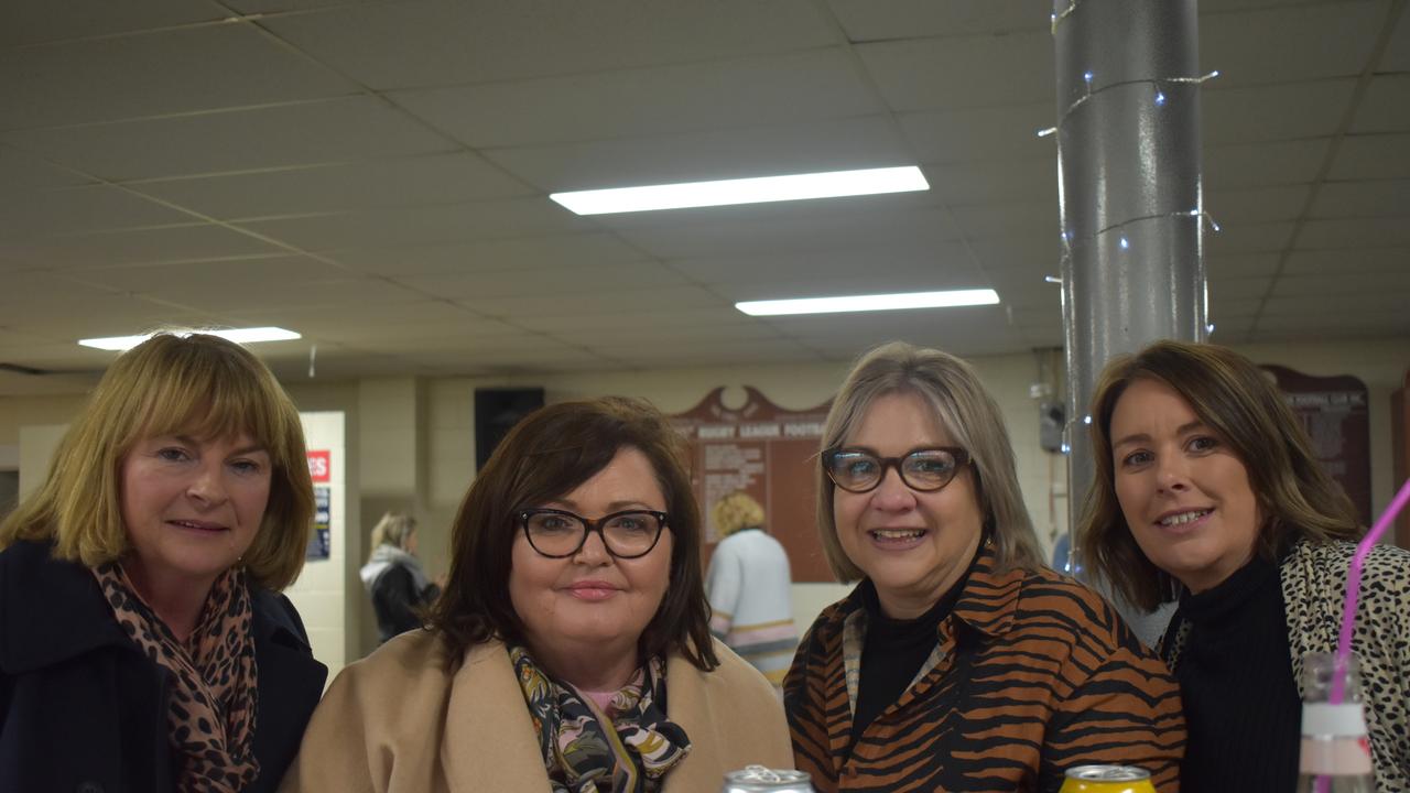 Donna Currie, Helen Langford, Santina Howard, and Melissa Byrne at the 2021 Warwick Cowboys Ladies' Day.