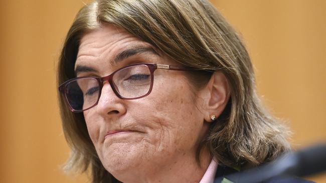 CANBERRA, AUSTRALIA, NewsWire Photos. OCTOBER 26, 2023: Governor of the Reserve Bank of Australia Michele Bullock appears before Senate estimates at Parliament House in Canberra. Picture: NCA NewsWire / Martin Ollman