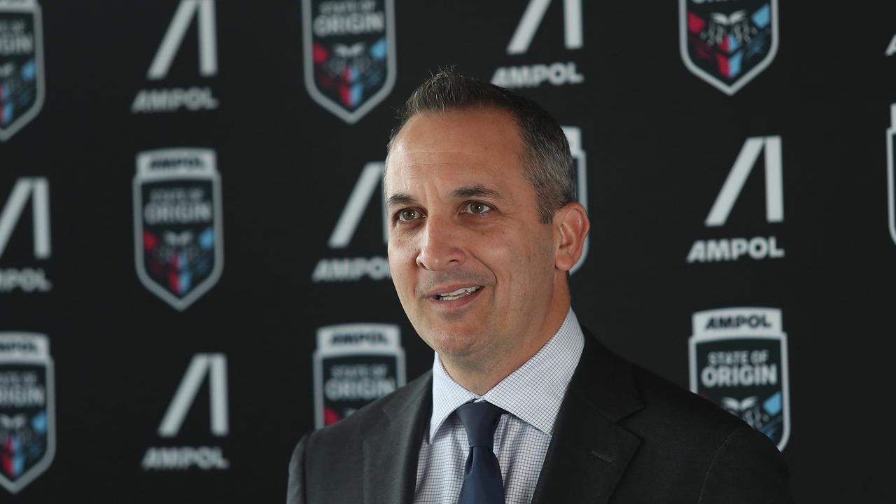 NRL CEO Andrew Abdo will feature in the expansion meeting. Picture: Brett Costello