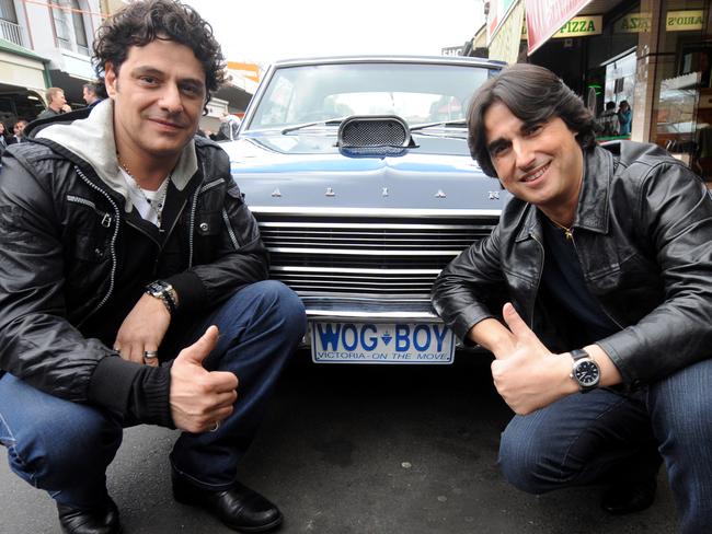 Vince Colosimo with Wog Boy co-star Nick Giannopoulos. Picture: AAP