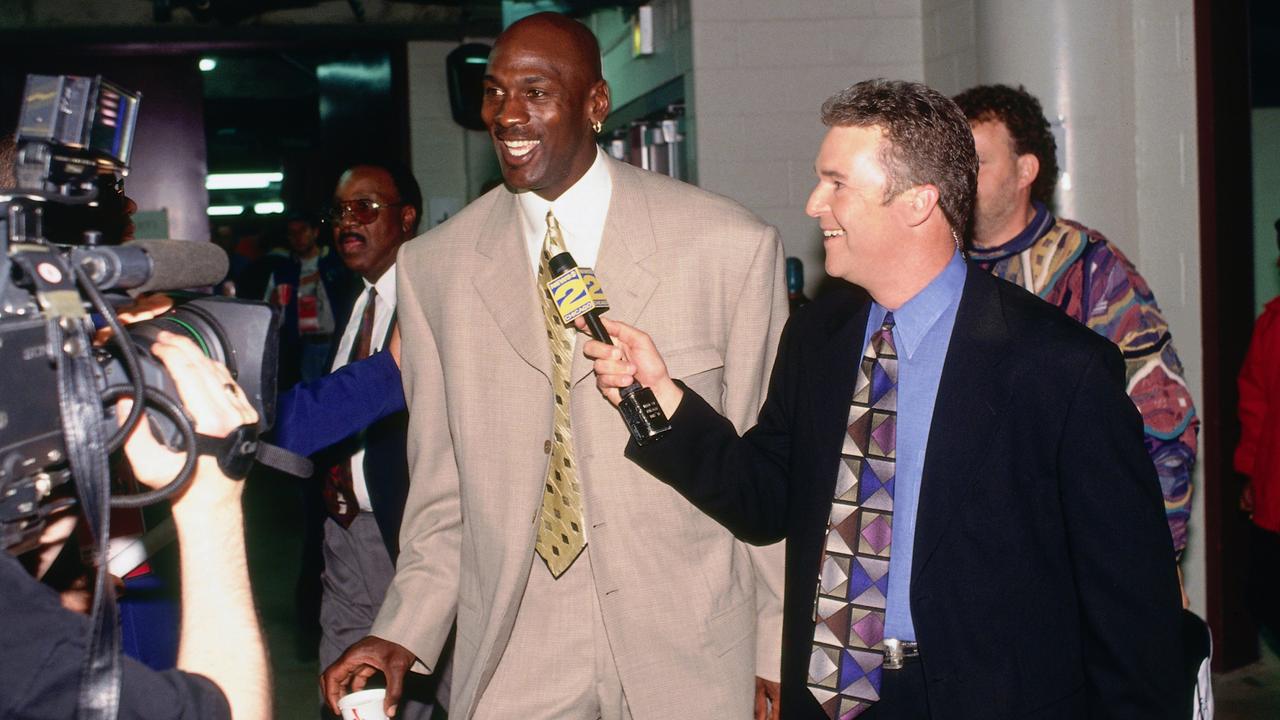 Michael Jordan, suited up in pinstripes and #ready to win
