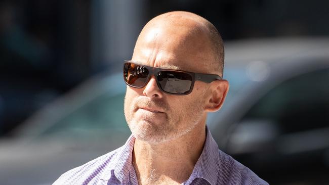 Former Mirvac executive Mathew McAllum at court today. Picture: AAP/Glenn Hunt