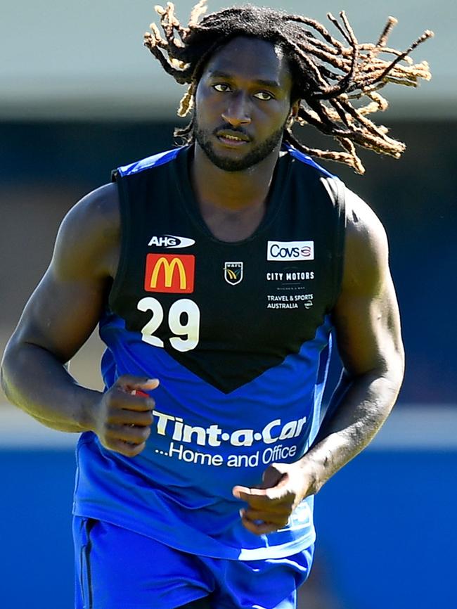 Nic Naitanui returns from injury in a WAFL practice match.