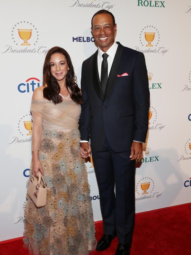 Tiger Woods and ex-partner Erica Herman. AAP Image/David Crosling.