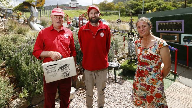 Brad Mashman has been awarded a Churchill Fellowship for research into waste management. With Mr Mashman are fellow workers, son Zac and Brad’s partner Rena Dare. Picture: MATT THOMPSON