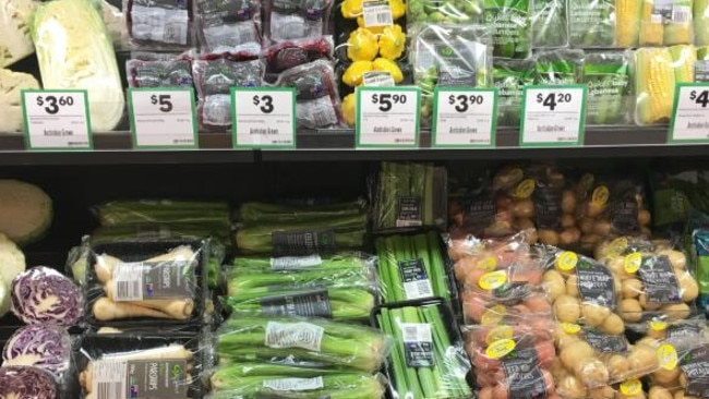 Supermarkets have been criticised for using too much plastic, despite bans on single-use bags in several states. Picture: Supplied