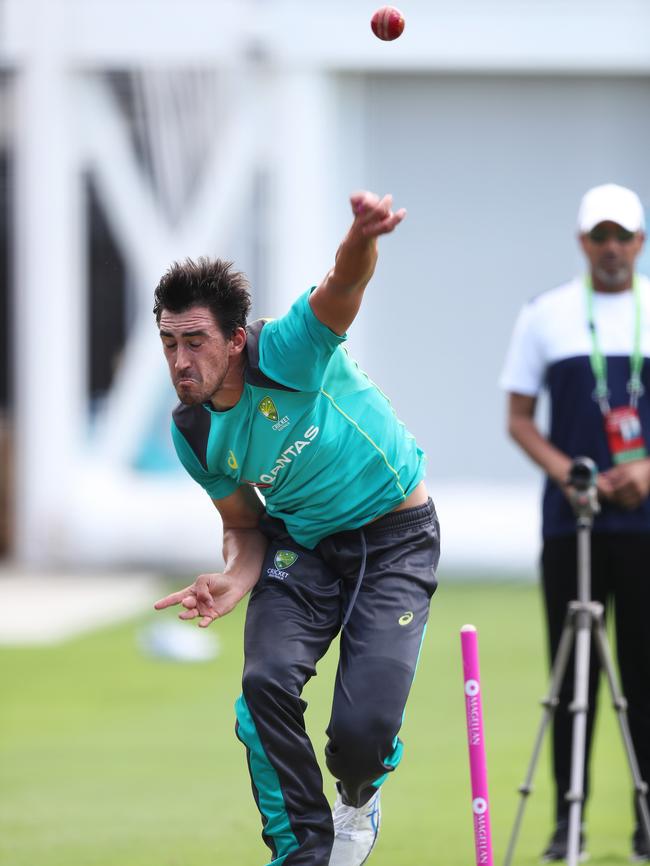 Mitchell Starc pushes his case for an Ashes recall. Picture: Brett Costello