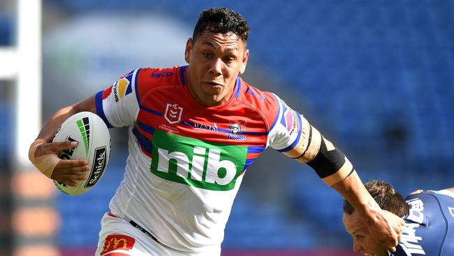 Jesse Ramien in action for the Knights against the Titans earlier this season. Picture: Bradley Kanaris/Getty Images