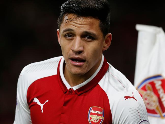 Arsenal's Chilean striker Alexis Sanchez looks on during the English Premier League football match between Arsenal and Chelsea at the Emirates Stadium in London on January 3, 2018.  / AFP PHOTO / Ian KINGTON / RESTRICTED TO EDITORIAL USE. No use with unauthorized audio, video, data, fixture lists, club/league logos or 'live' services. Online in-match use limited to 75 images, no video emulation. No use in betting, games or single club/league/player publications.  /