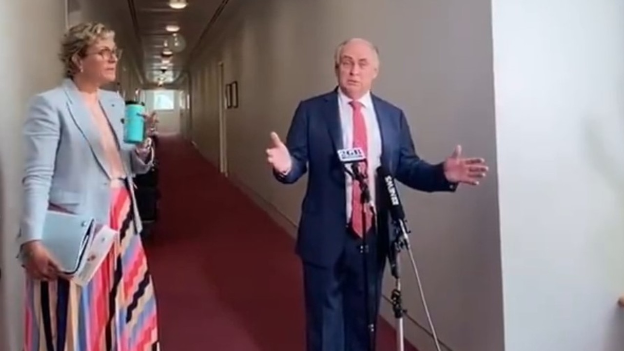 Independent MP Zali Steggall (left) has crashed a Labor minister’s media appearance to challenge the Albanese government’s political donor reforms. Picture: Supplied