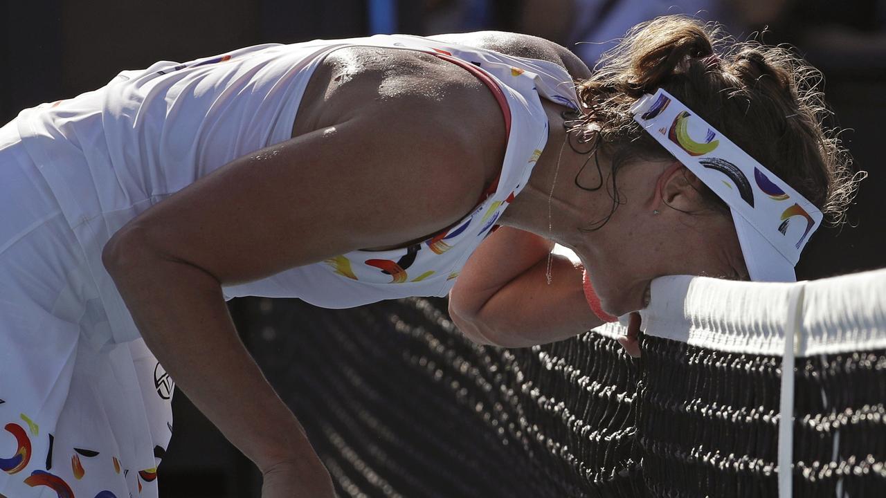 Barbora Strycova was sent packing by Yulia Putintseva. Photo: AP Photo/Mark Schiefelbein