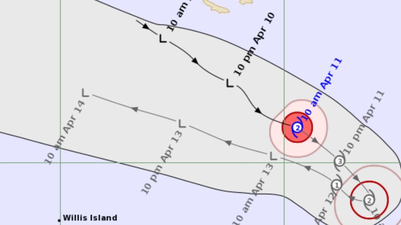 Tropical cyclone Paul has formed in the Coral Sea and may reach Category 3 before it weakens.
