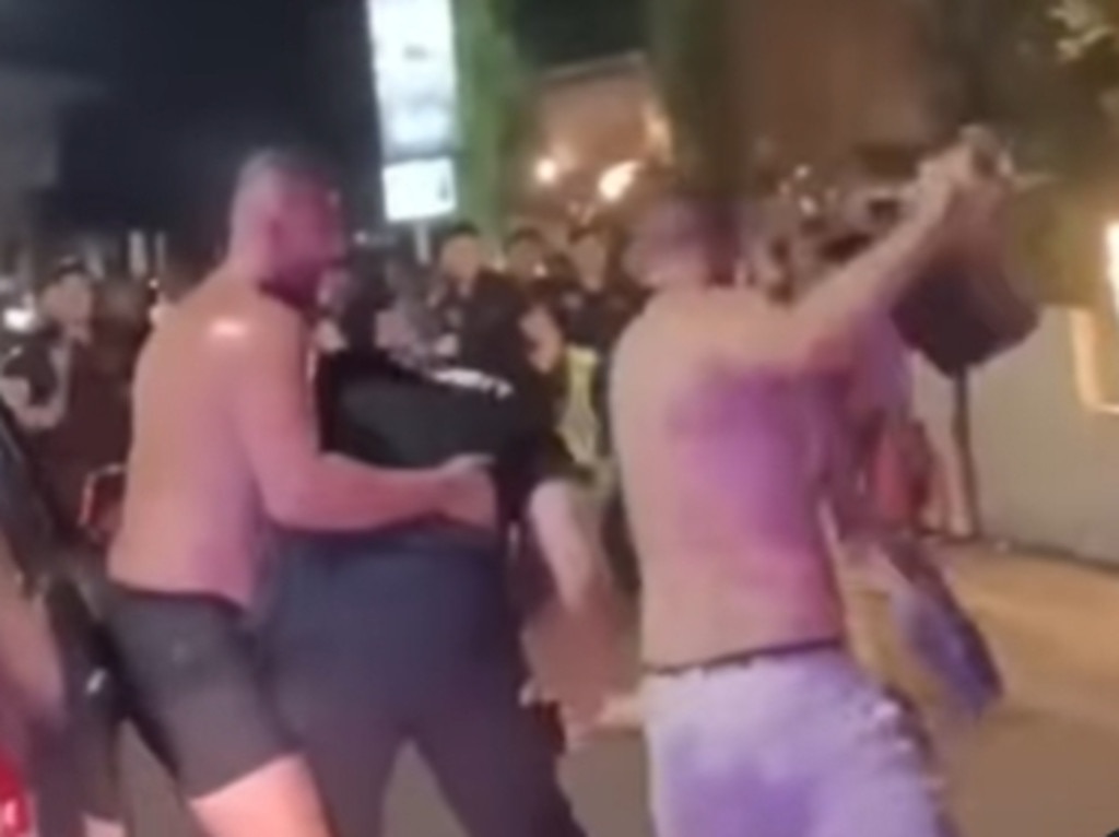 Footage from the brawl on February 11.