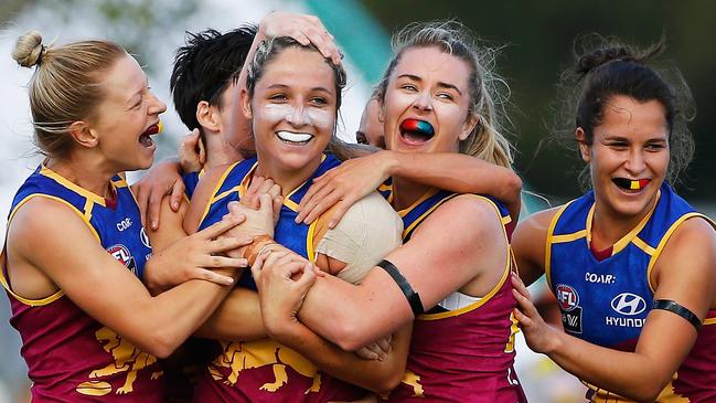 Brisbane is looking to defend its 2021 premiership. Picture: Jason O’Brien/Getty Images