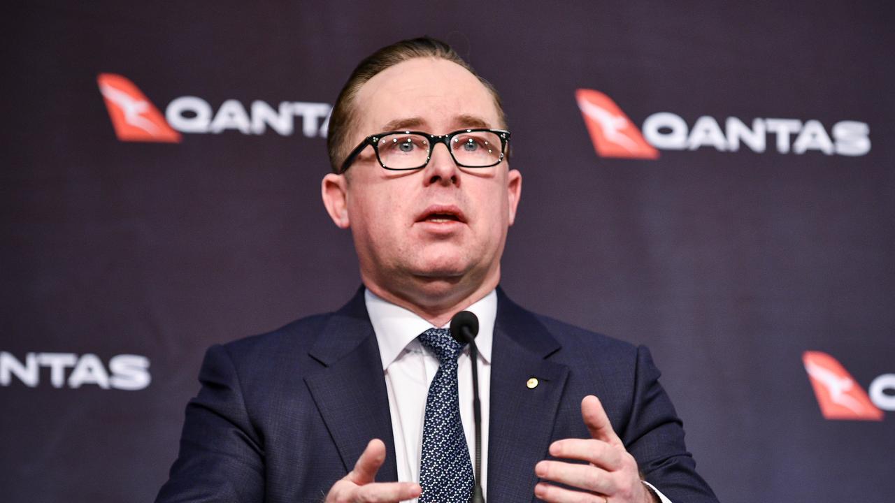 Qantas Group CEO still has the airline’s sights set on an October 31 international travel reopening. Picture: NCA NewsWire/Flavio Brancaleone
