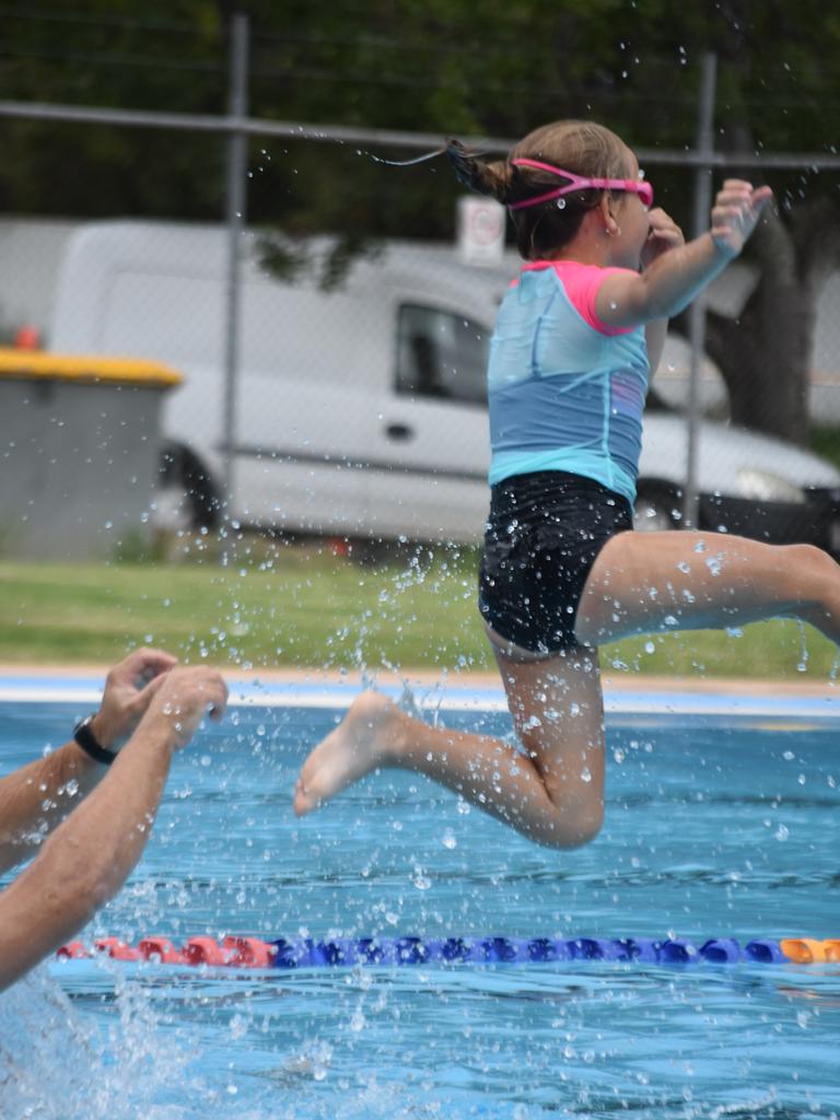 PARTY TIME: There were plenty of splatters and splashes at Dalby's pool party on Saturday.