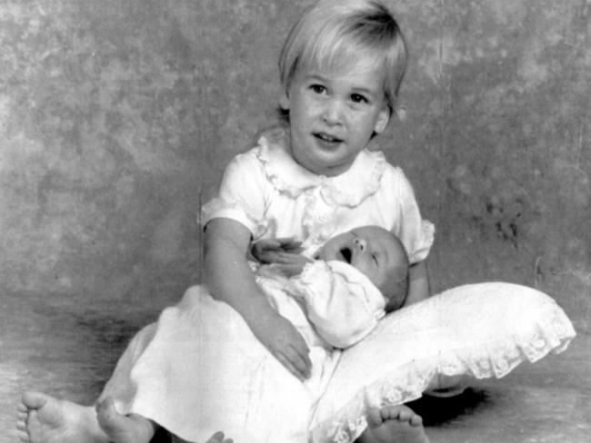 Prince William holding newborn baby brother Prince Harry in 1984. Picture: Lord Snowdon