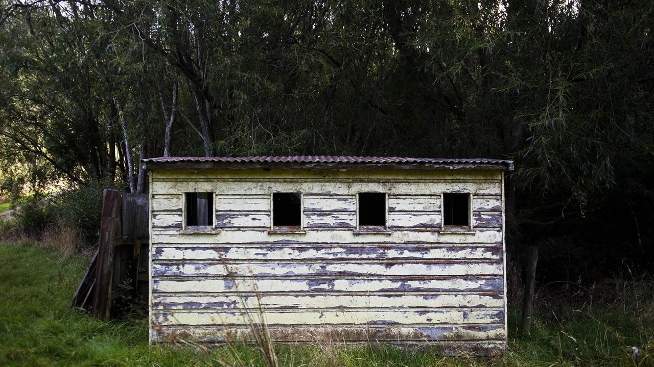 A shooting hut with four gun sights at the Bruce Rifle Club, near Milton on New Zealand’s South Island. Picture: Joe Allison/news.com.au